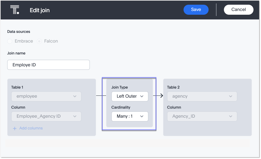 Edit a join from a View