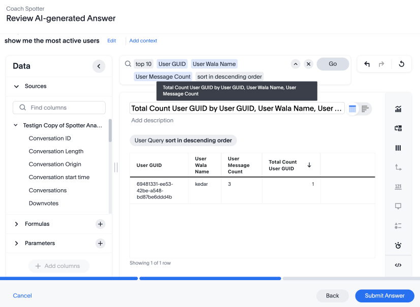 The Review AI-generated Answer page