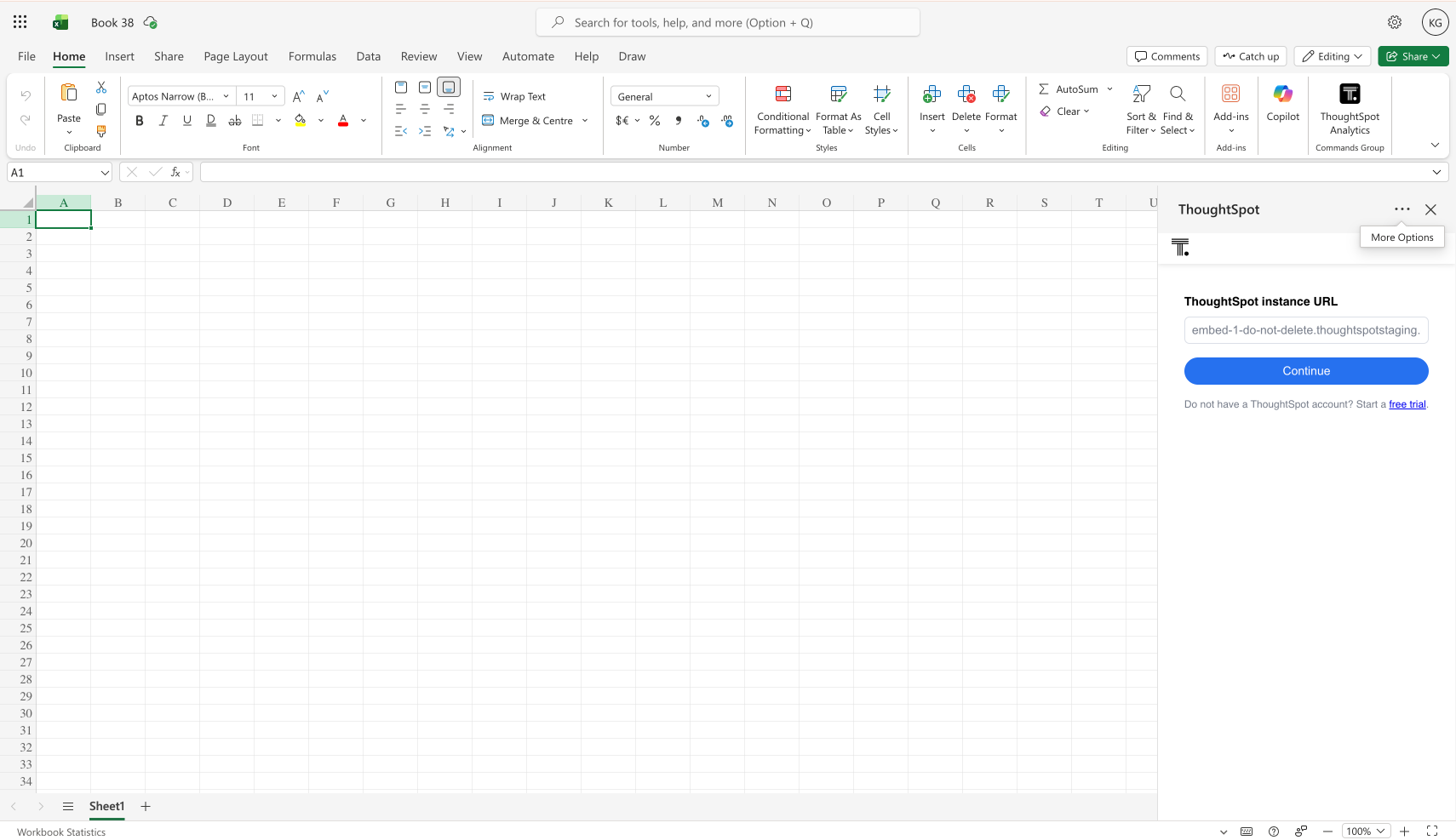 Enter the url for your TS instance