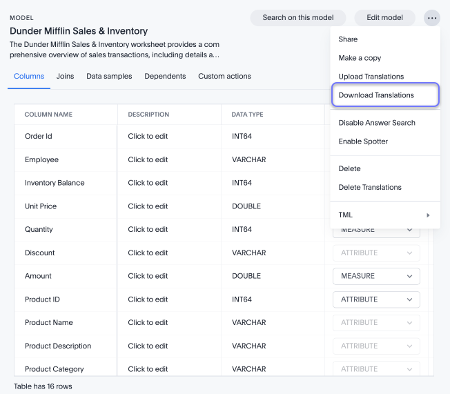 Download translations