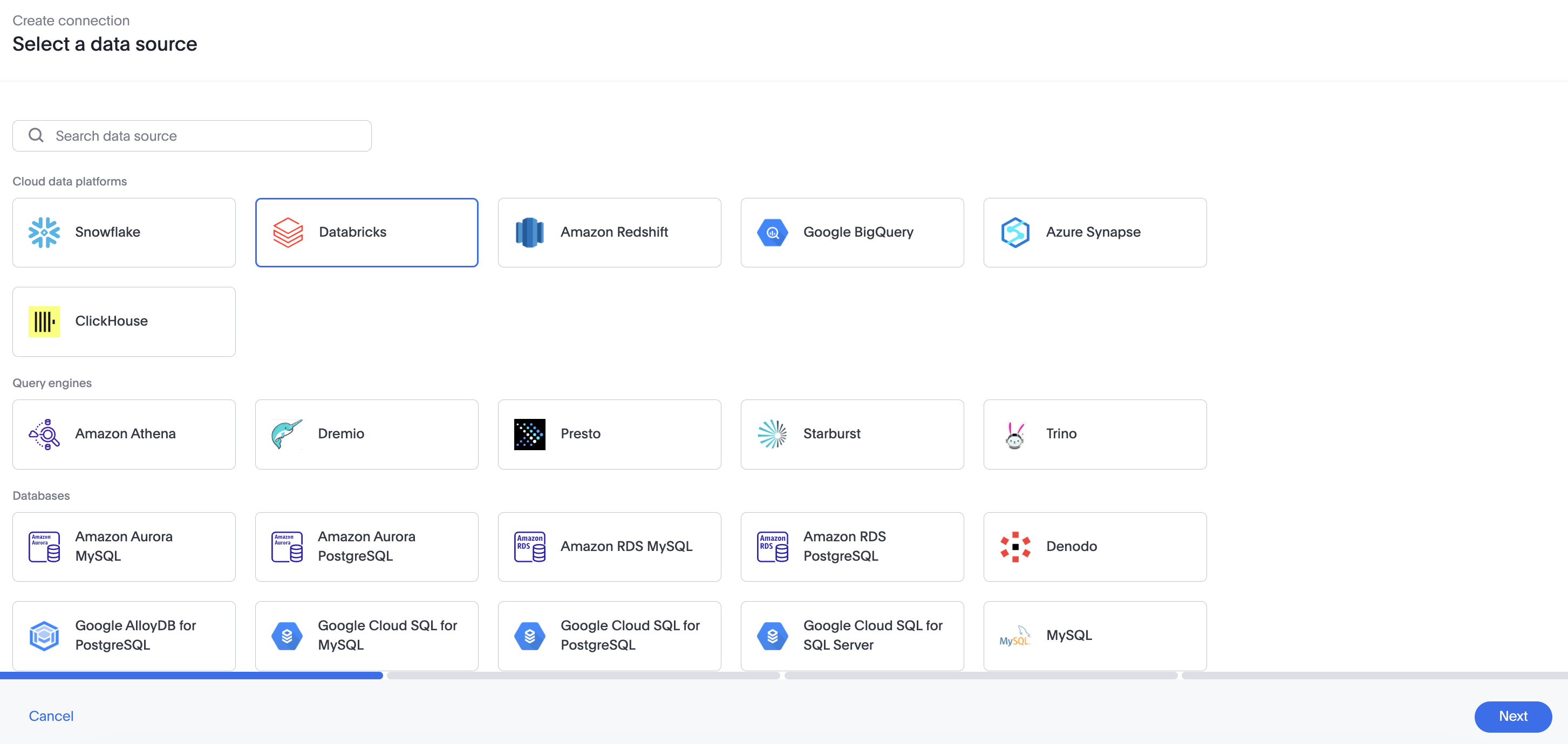 Add a Databricks connection
