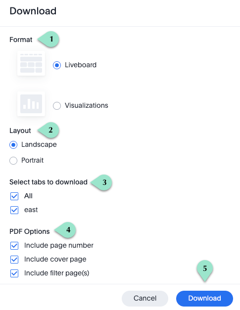 PDF export as Liveboard