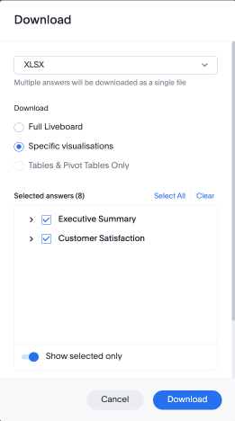 download csv xlsx