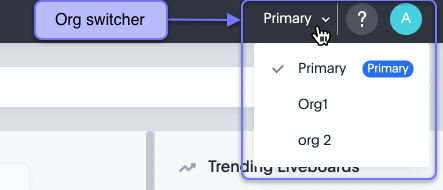 Org switcher
