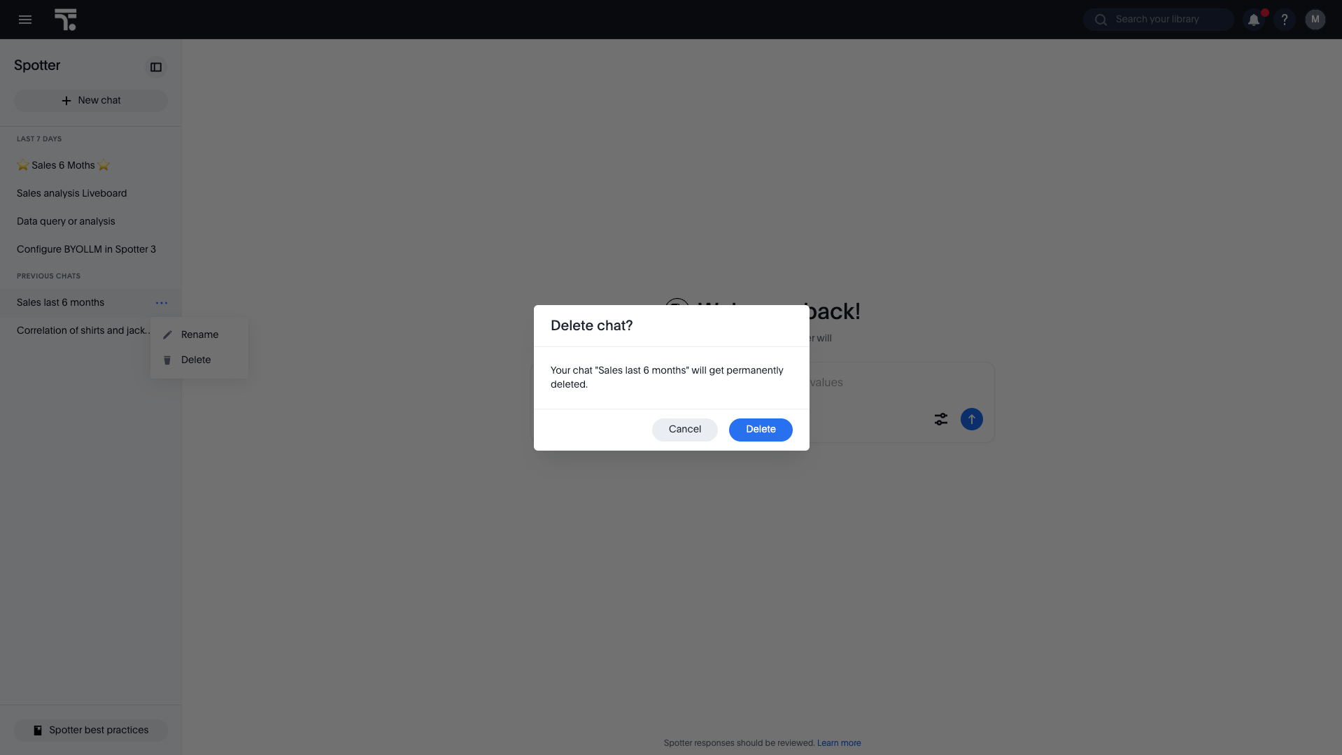 saved chat delete