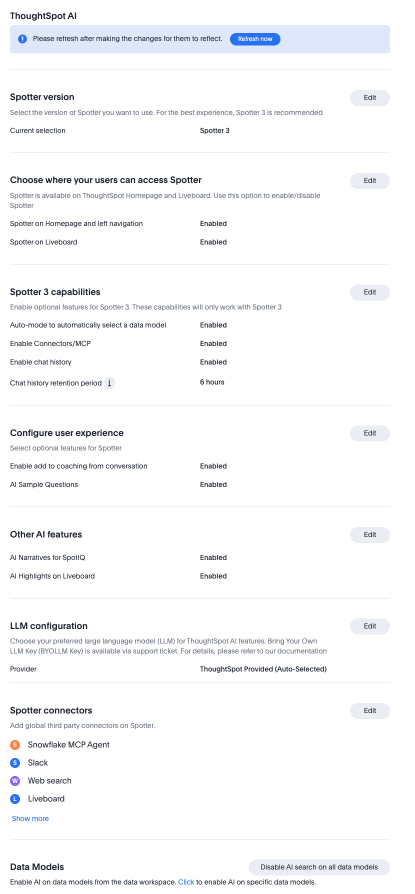 Edit Ask AI section
