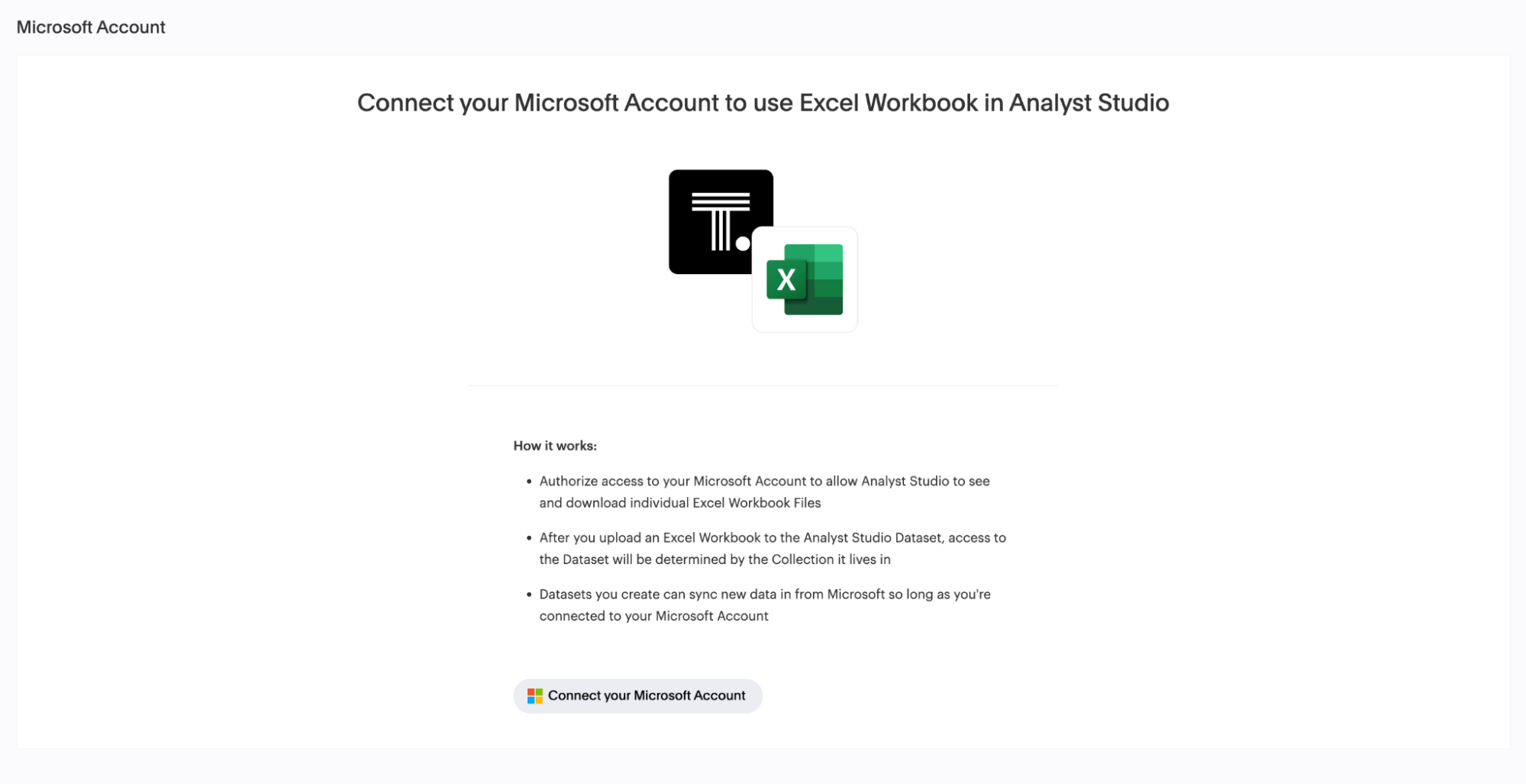 Connect to Excel.
