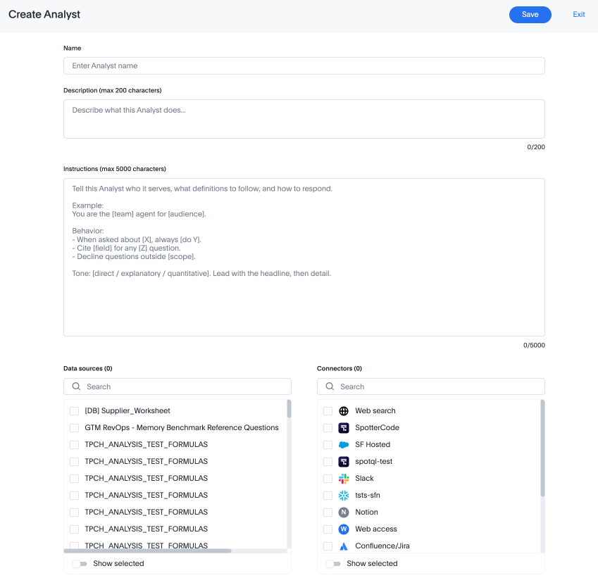 create spotter analyst