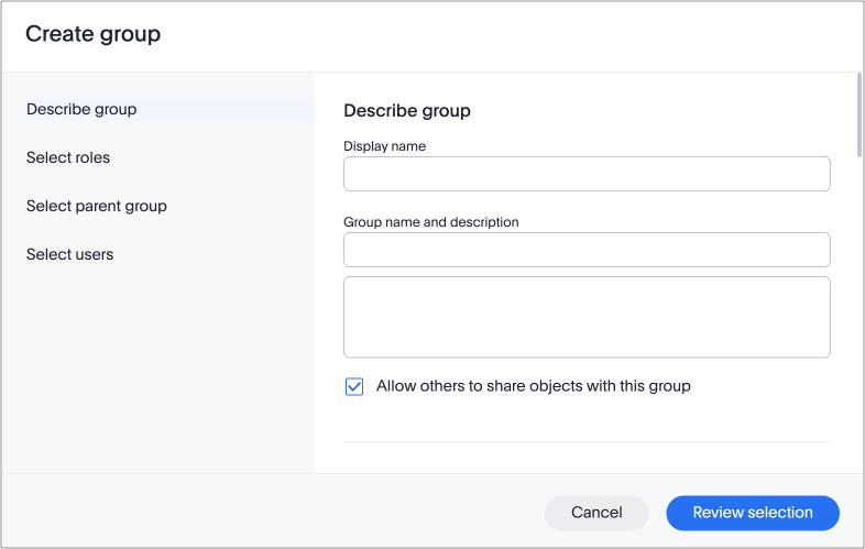 Admin Console - Groups