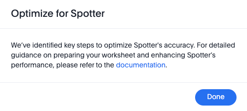 Optimize for Spotter readiness